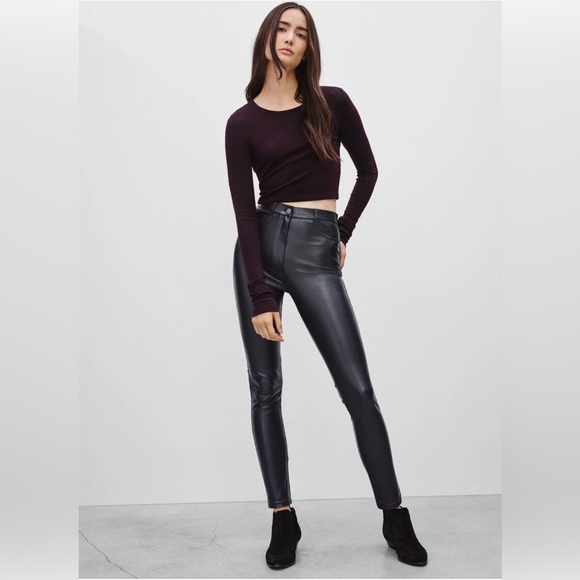 Aritzia Vegan Leather Wilfred Free skinny pants - Picture 1 of 6